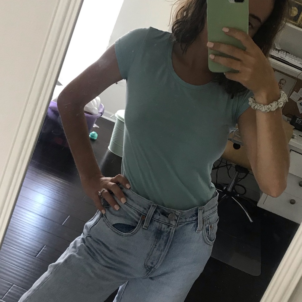 Turquoise Crew Neck Shirt